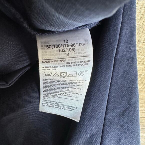 Gap High Rise SoftSuit Trousers Navy Blue 10 404698 New - Picture 6 of 10